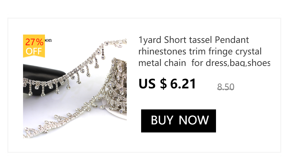 Lange Quaste Kristall Array Tröpfchen Strass Fransenbesatz Silber Kristall dekorative Kette Bekleidungszubehör ML076 – Detail 6