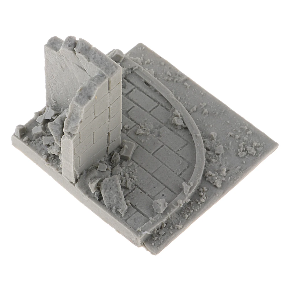 1/35 Scale Resin Unpainted Model Kit WWII Or Modern War Ruins DIY Art Crafts