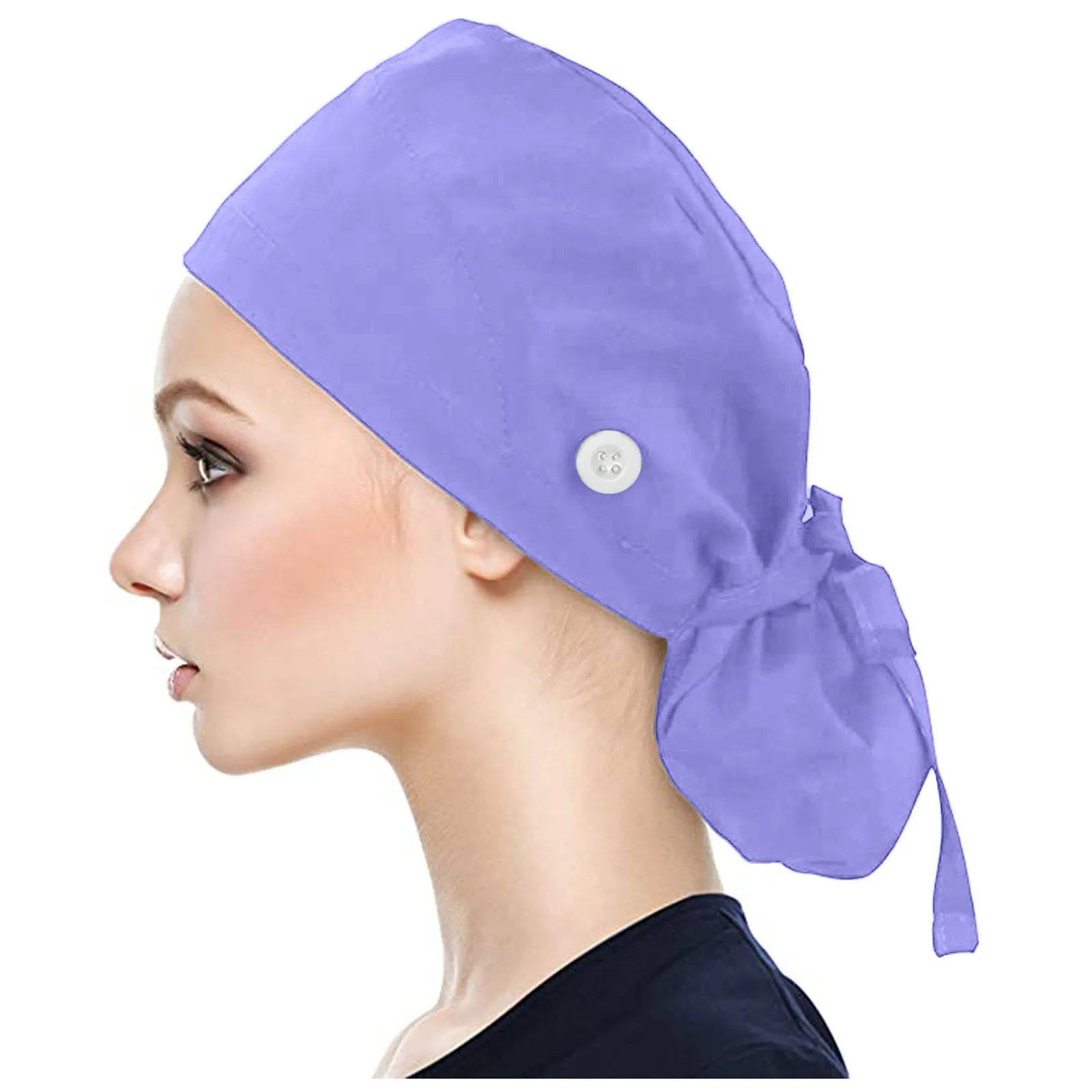 best beanie brands Working Scrub Cap with Button Sweatband Solid Nursing Hat Adjustable Tie Back Elastic Bouffant Hat Head Scarf gorros quirurgicos winter toque