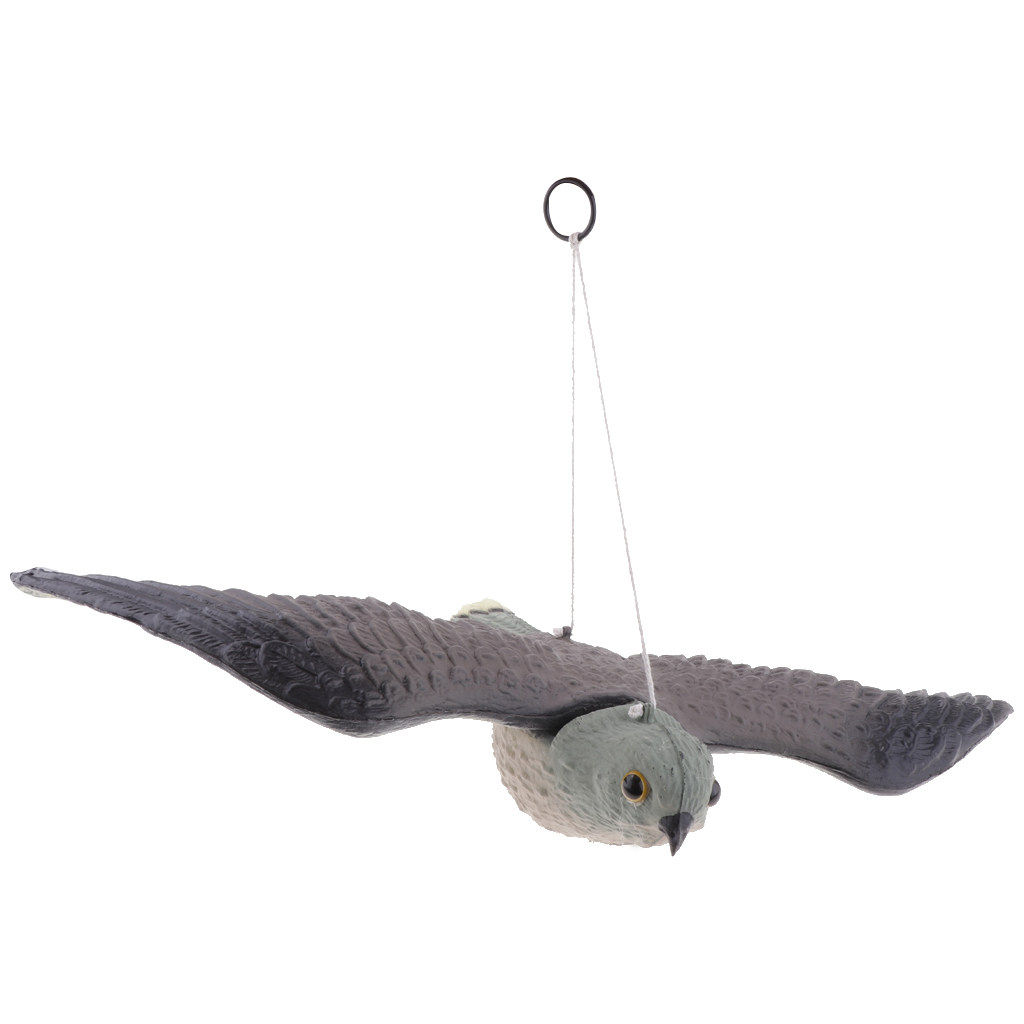 '' Flying '' bird of prey falcon life-size hanging bird terrier scarecrow for