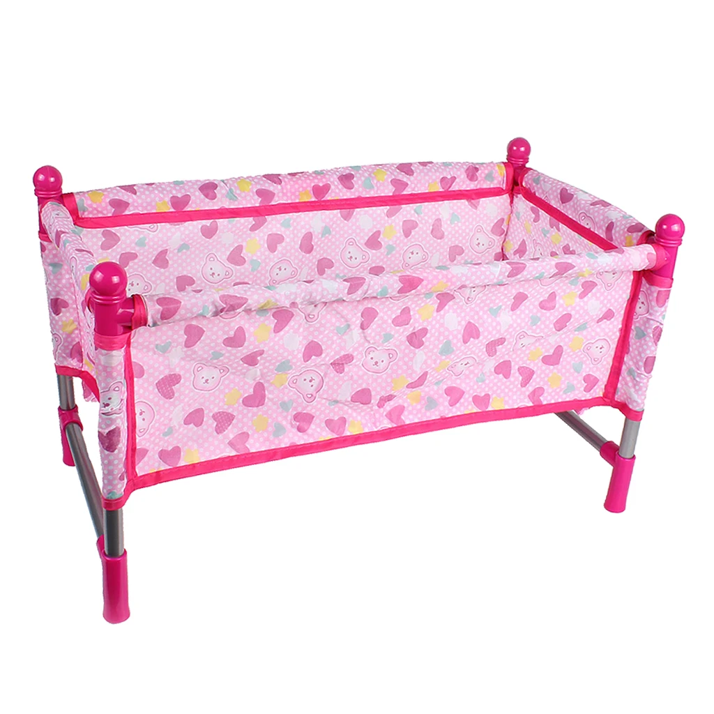 Kids Children Play House Toy - Simulation Furniture Playset Baby Infant Doll Crib Bed Quilt Pillow Set