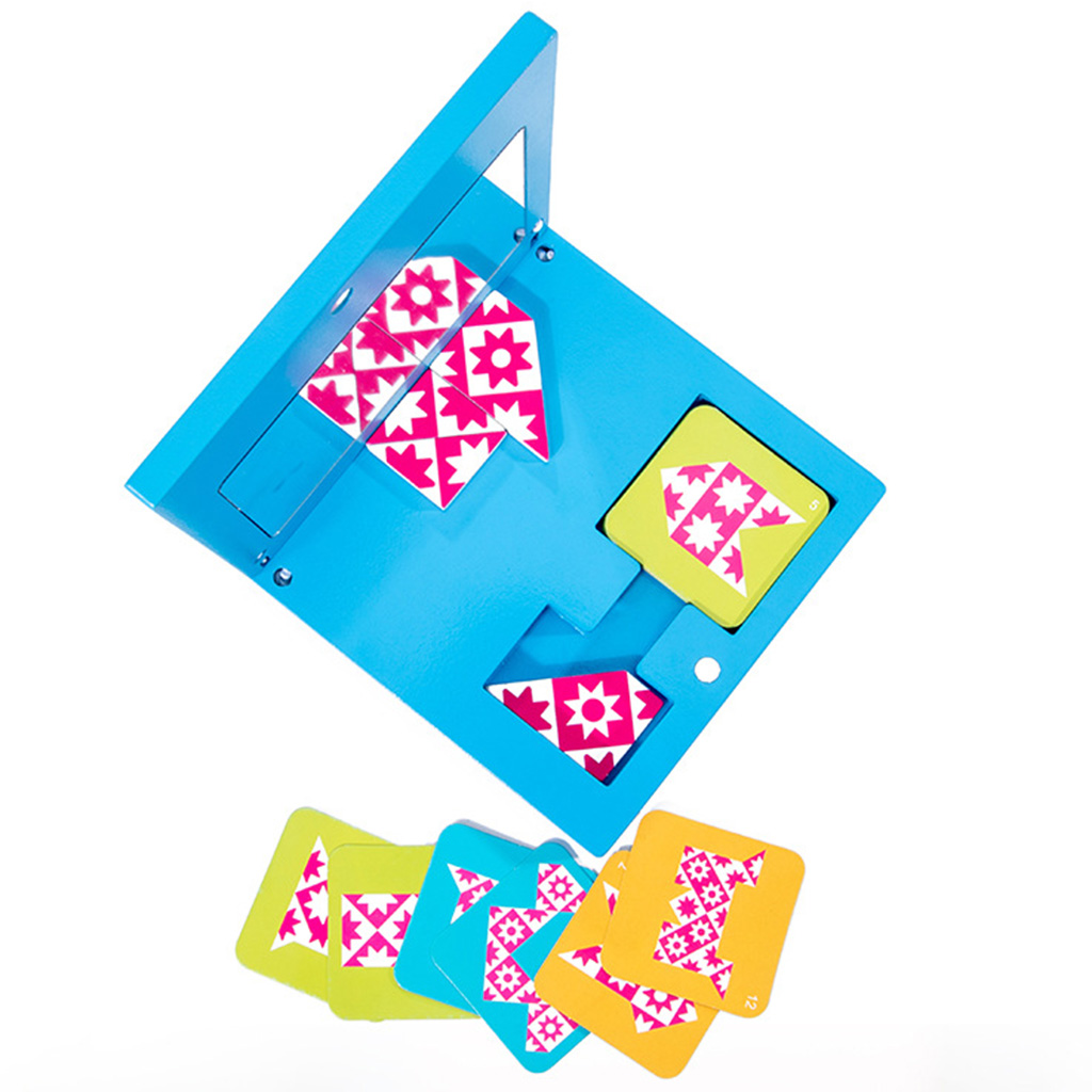 Kids Mirror Image Puzzle Container IQ Game 5.5x5.5cm Shape Creative Toy Set