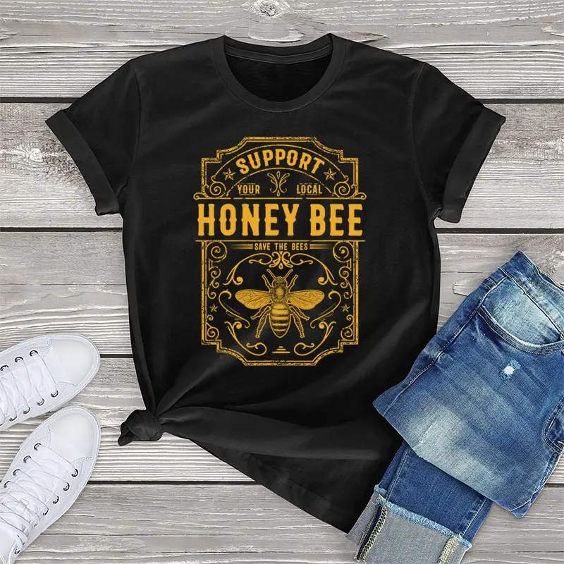 Female Summer Support Your Local Bees Tees