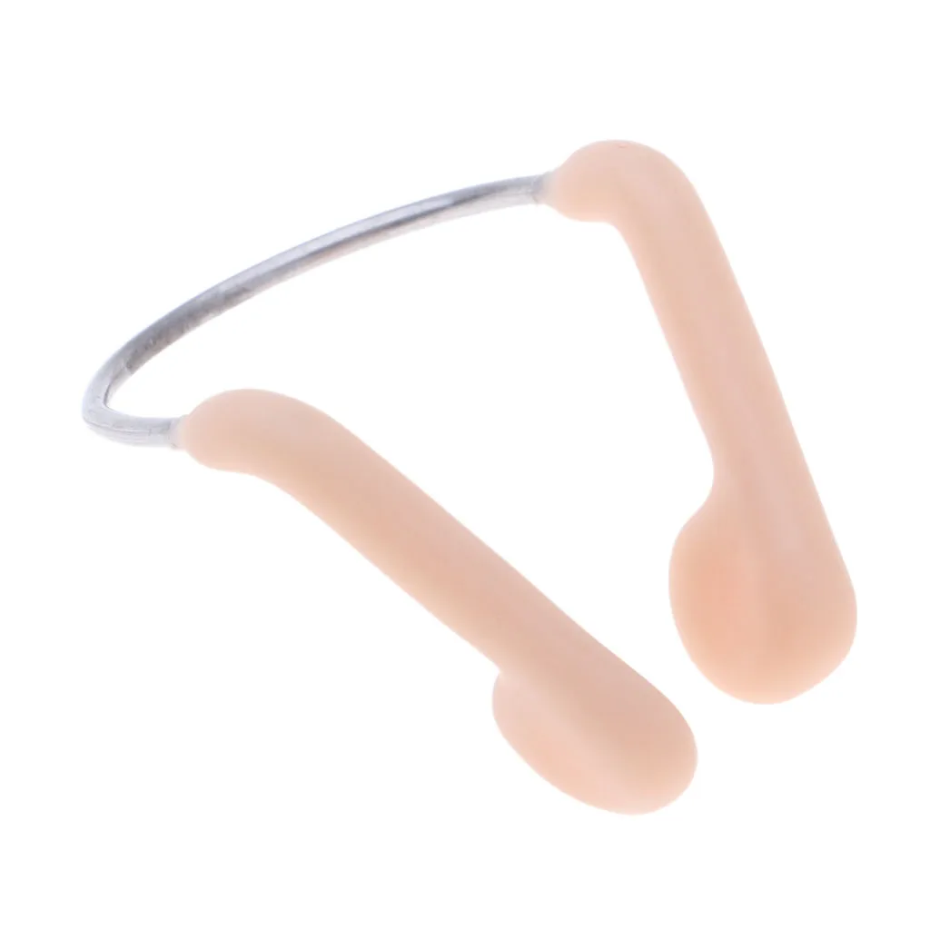 Nose Clip Silica Gel Swimming Diving Accessories with Transparent Case/Mental Frame for Adults/Men/Women, Flesh