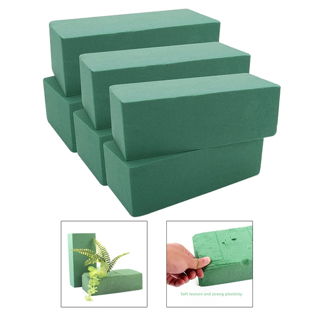 6x Floral Foam Bricks Green Foam Mud Blocks for Artificial Flowers
