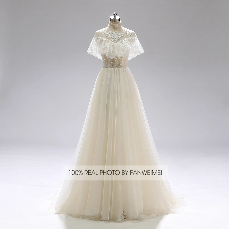 1043# Vintage Tulle Wedding Dress High ...
