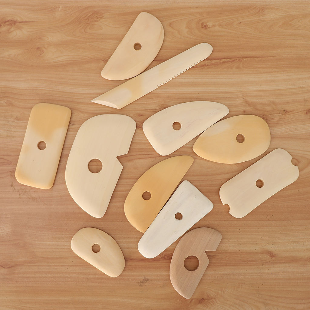 11 Pieces Easy Use Safe Cutters Clay Art Shaping Tools Wooden Cutter /Scraper For Handmade Crafts DIY
