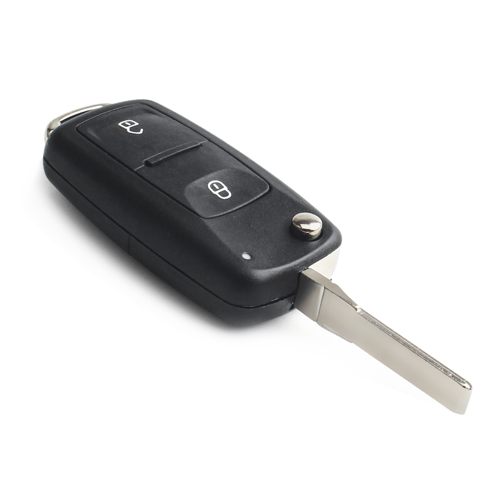 KEYYOU 5 stücke Flip Auto Fernbedienung Schlüssel Shell Für Volkswagen VW Tiguan Golf Jetta Beetle Polo MK6 Touareg 2/3 tasten Fob Blank Schlüssel Fall – Detail 2