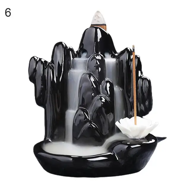 Kingsglen Ceramics Waterfall Incense Burner, Backflow Incense  Burner,Incense Burner Holder, Koi Fish Incense Burner, Incense  Burner,Incense Seat with