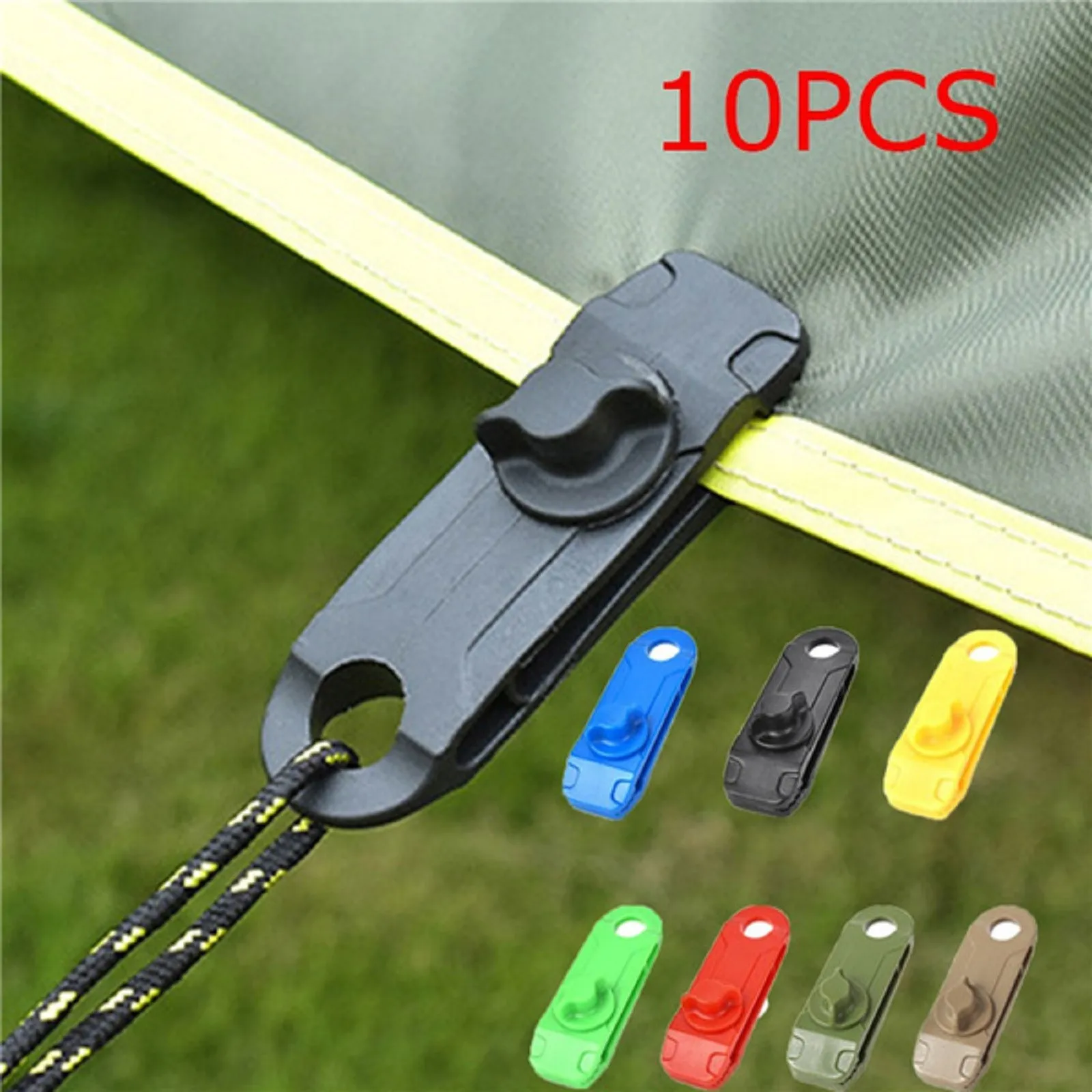 10 Camping Awning Canopy Clamp Kit Tarp Clips Snap Emergency Tent Tighten CG 