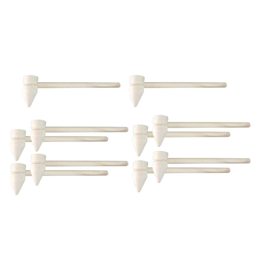 10Pcs Natural Unfinished Wood Mallet Leathercraft Punch Hammer The Well-Balanced DIY Woodworking Mallet for Jewelry Making