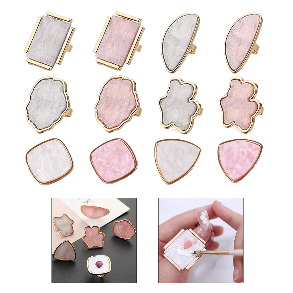 Marble Nail Art Palette Nails Polish Mixing Plate Paint Drawing Color Dish