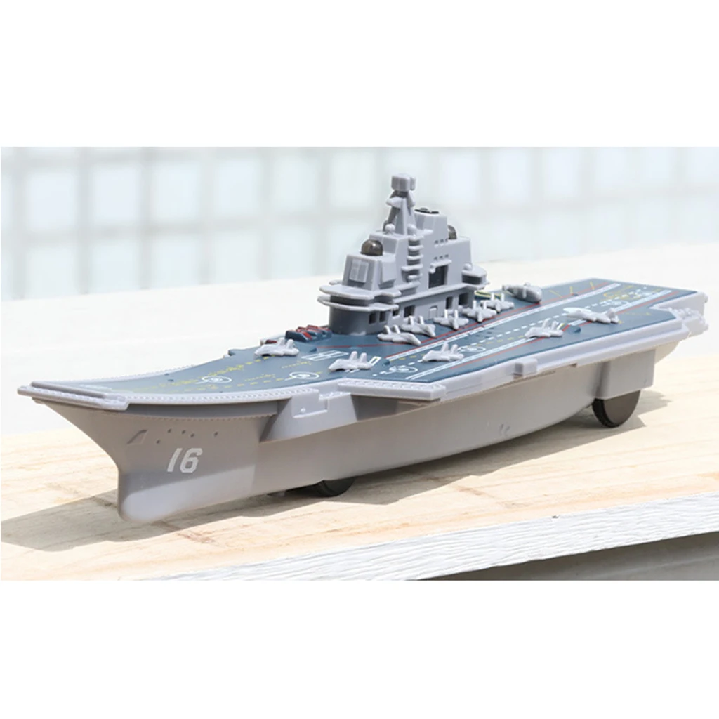 Electric Plastic Mini Aircraft Carrier Kids Toy Model Birthday Gifts with Light