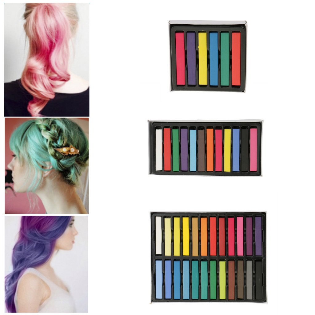 6/12/24 Colors Fast Temporary Hair Chalk Dye Pastel Salon Easy Washout DIY