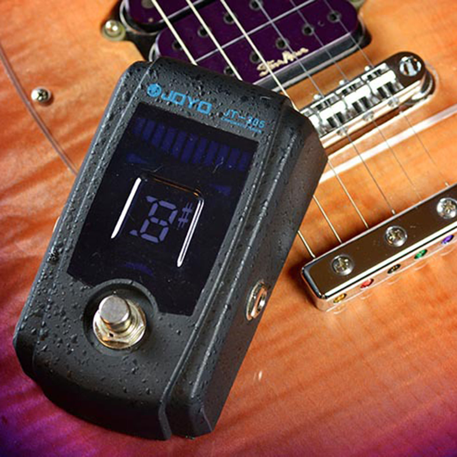 High Precision Chromatic Tuner Pedal with Lcd Screen for Guitar And