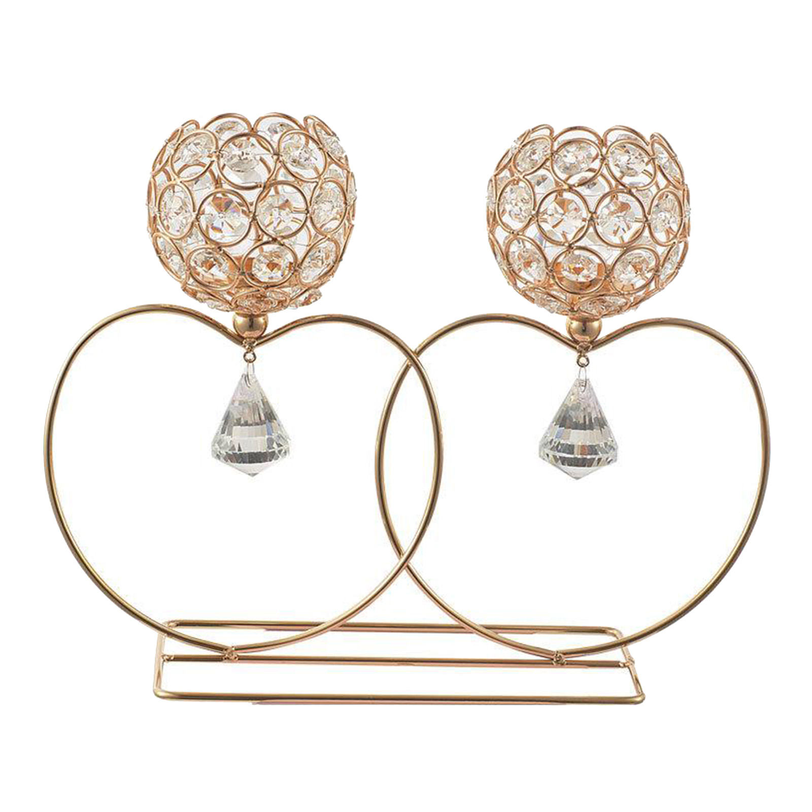 Dining Table Candle Holder, European Candlelight Dinner Props Candle Romantic Iron Plated Table Jewelry Ornaments Candlestic