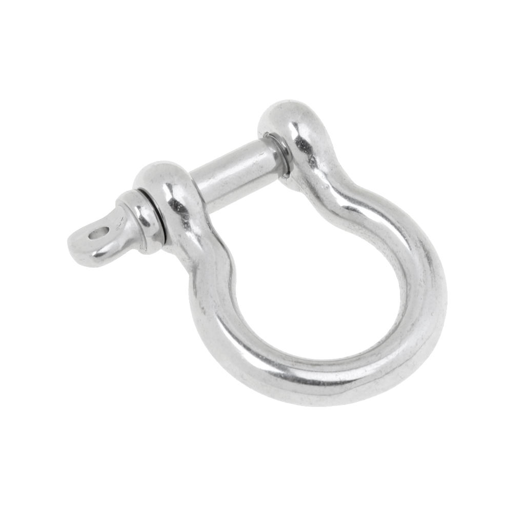 Marine Chain Rigging Bow Type Anchor Shackle with Captive Pin for Boat Sailing 304 Stainless Steel