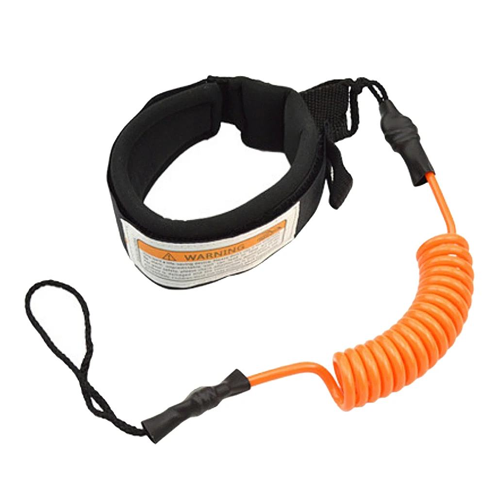 High Elasticity  Leash Premium Paddle Board Ankle / Wrist Strap Rolled Safety Leash