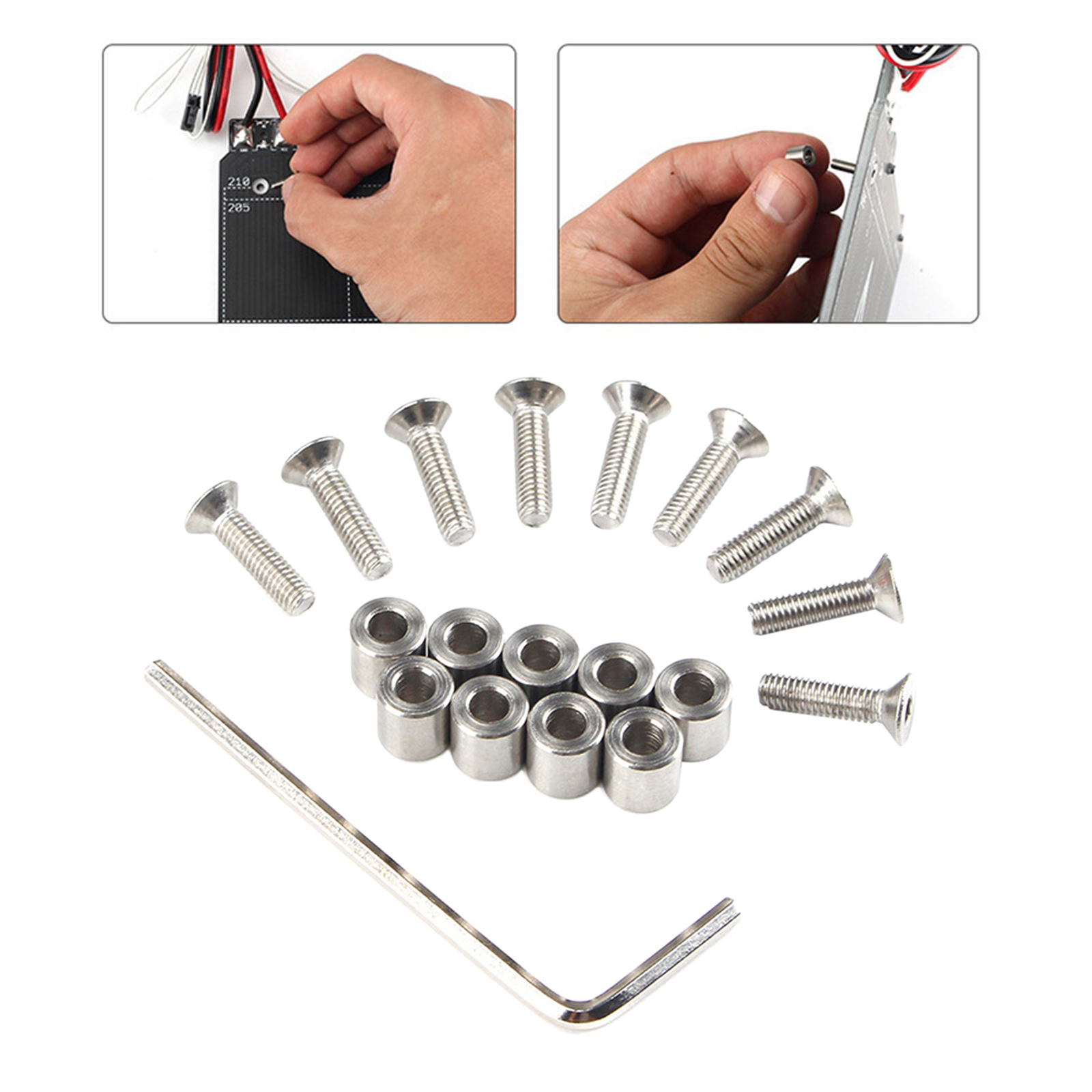 1Set Y-axis Support Plate Screws Washers Wrench Suit for Prusa i3 mk3 Accessories Made of Premium Quality Materials