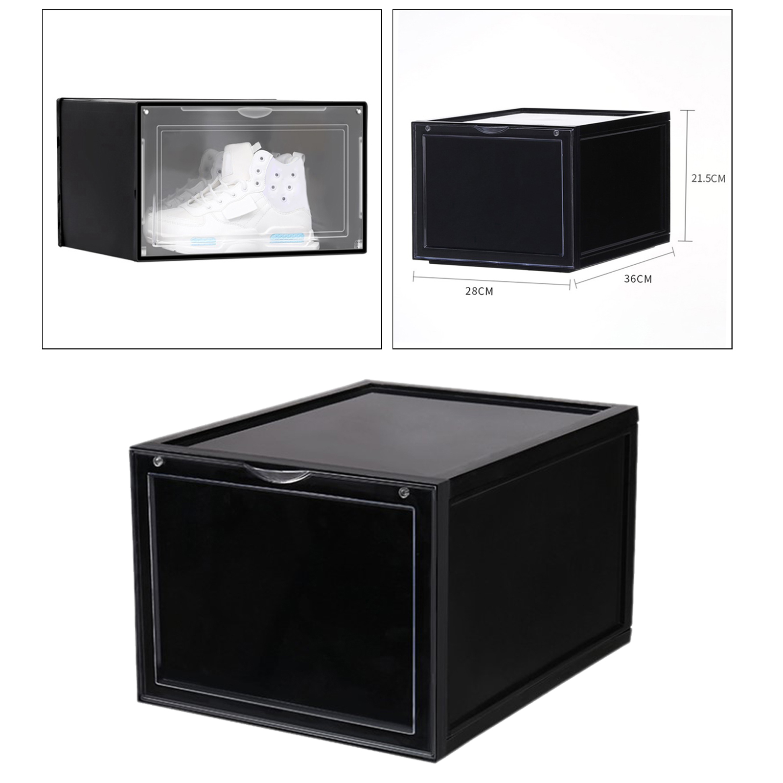 Plastic Shoes Case Thickened Transparent Drawer Case Shoe Boxes Stackable Box Shoe Organizer Shoebox
