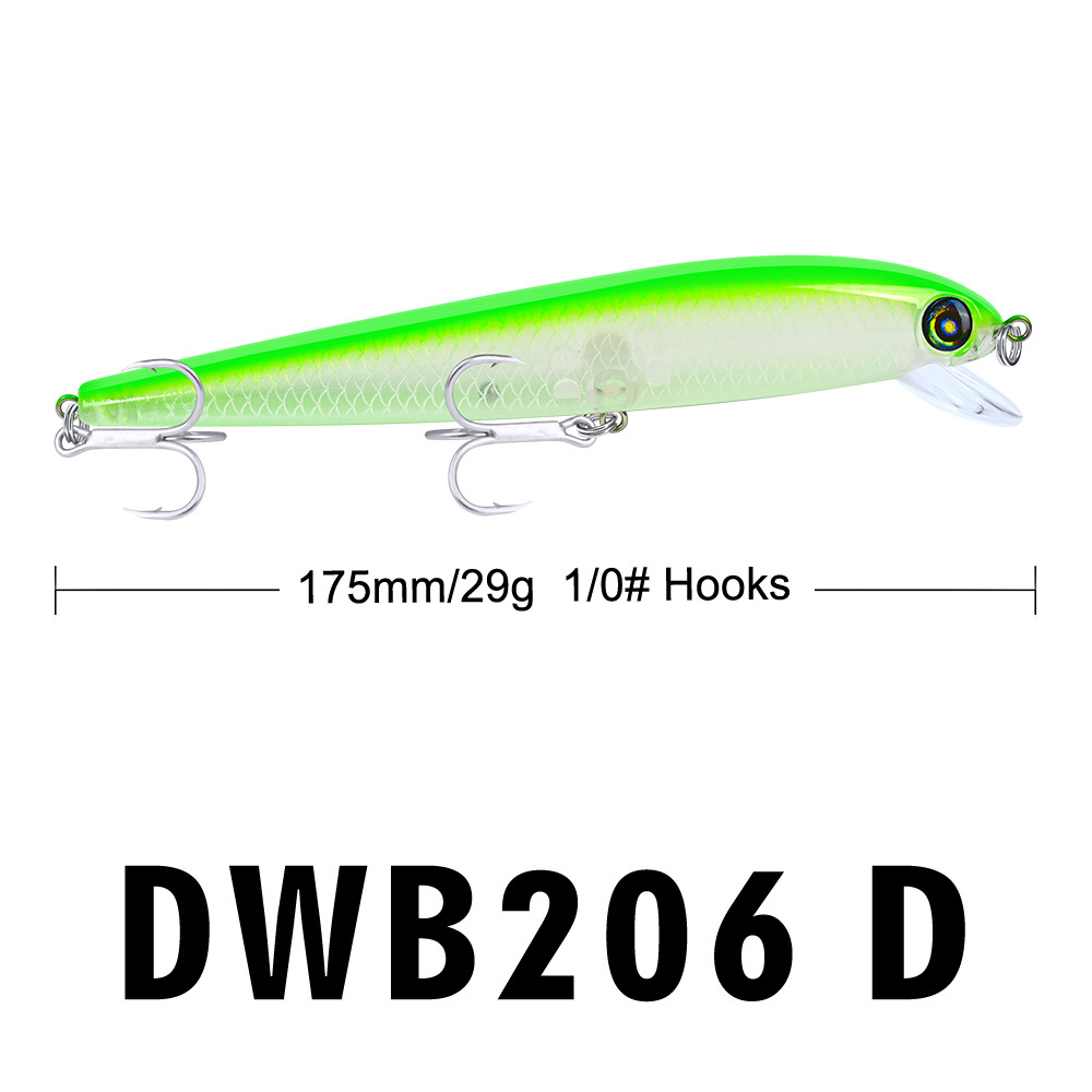 PRO BEROS Japanischen Tiefe 1,5-4m Minnow Angeln Lockt Schwimm Harten Köder 17,5 cm 29g Künstliche Wobbler crankbait Angelgerät – Detail 11
