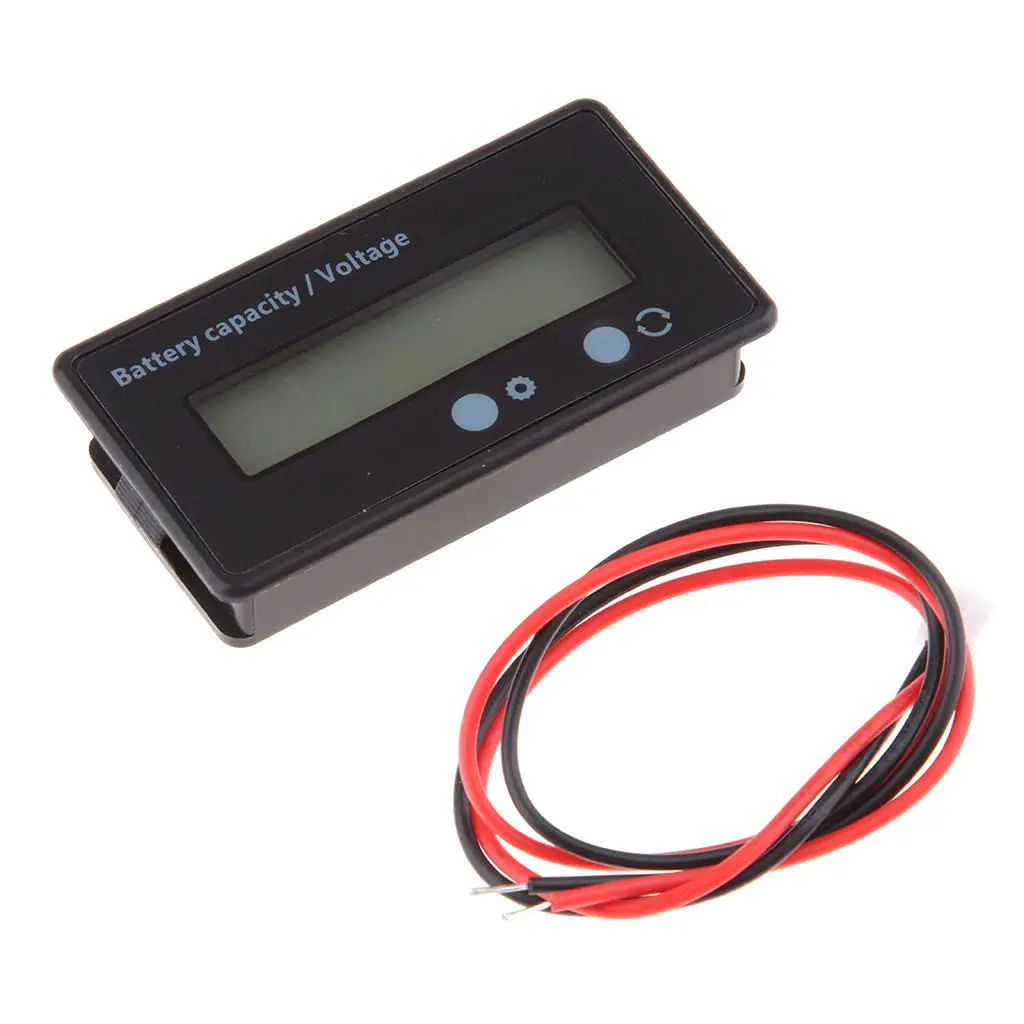 12V 24V 36V 48V LCD Lead Acid Battery Capacity Indicator Voltmeter GY-6S