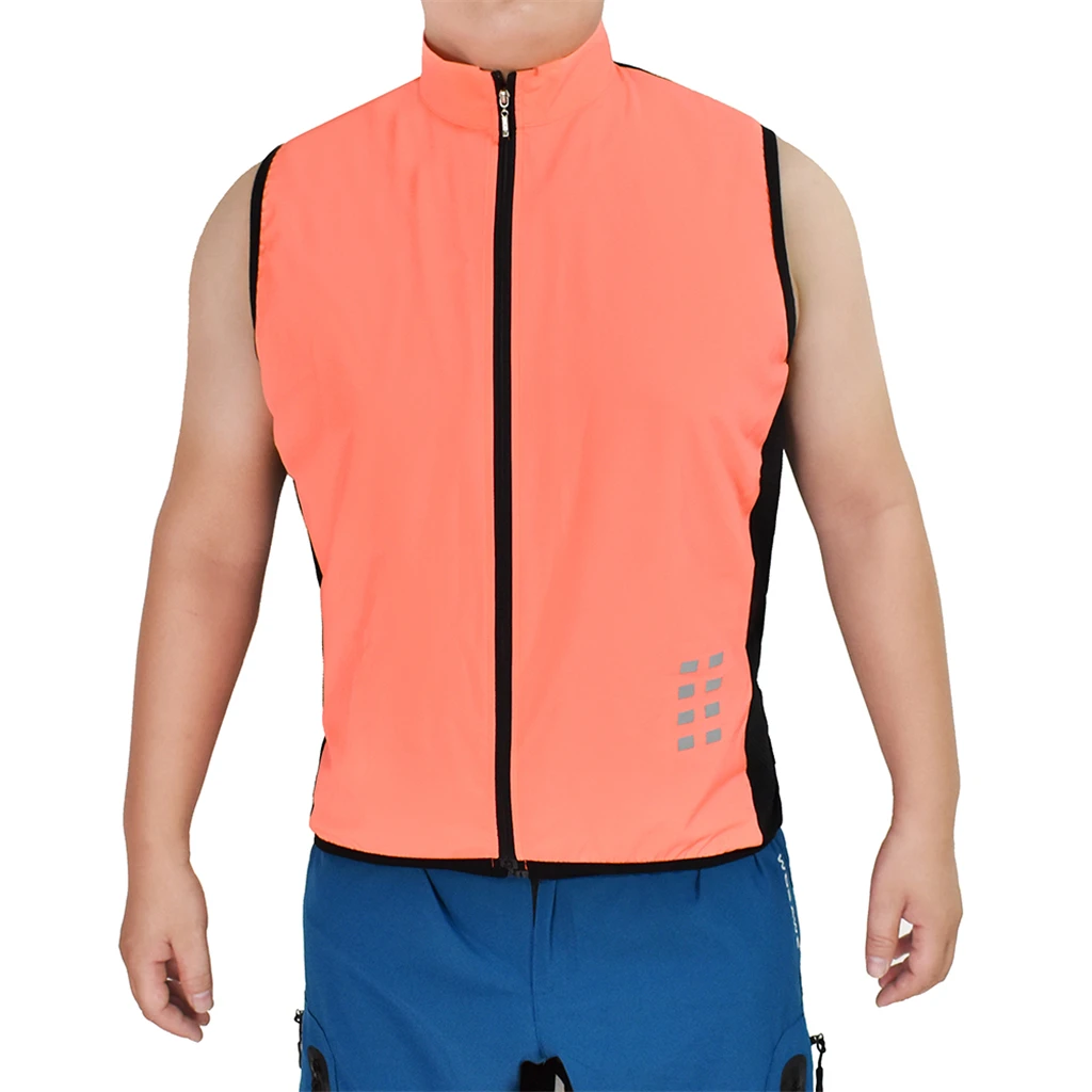 Men's Sleeveless Cycling Vest Riding Vest Reflective Breathable Running Vest - Quickly Dry and High Visibility