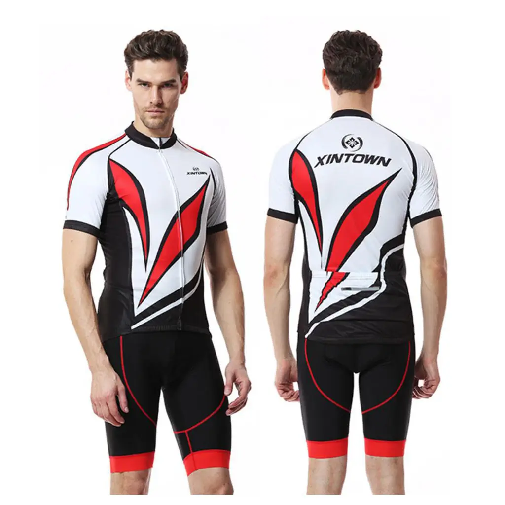 Men`s Cycling Jerseys Mountain Bicycle Breathable Shirt Tops Sportwear