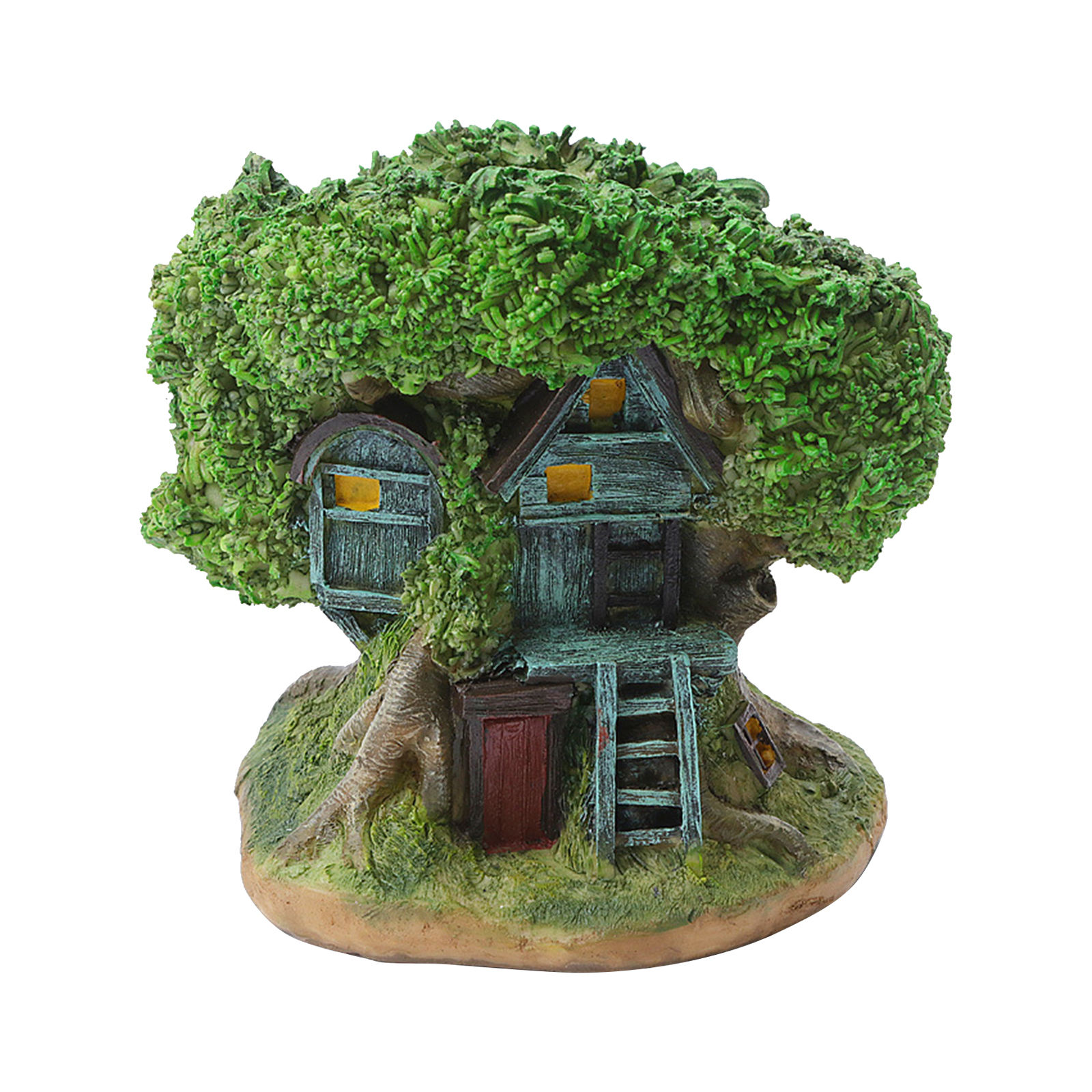 Cute Forest House Mini Small Succulent Pot Container Micro Landscape Fairy Garden Outdoor Planter Bonsai Pot Decorative