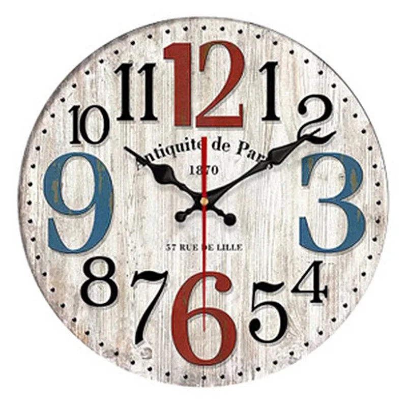 12 Polegada relógio de parede de madeira