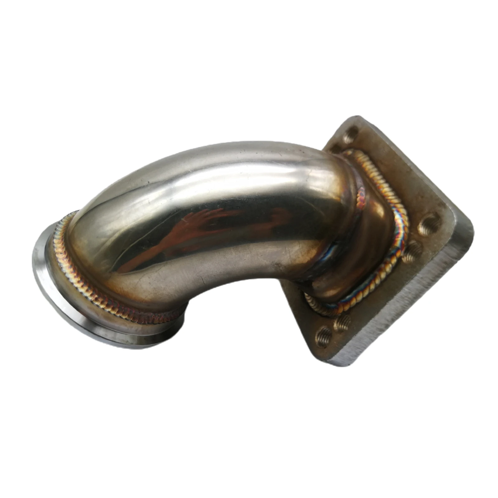 Vehicle Stainless Steel 64mm/2.5inch V-Band 90 Degree Cast Elbow Adapter Flange T3 T4 Turbo Exhaust Car Accessories