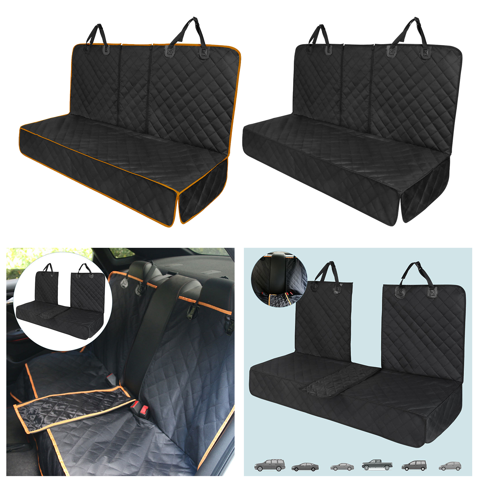 Bench Dogs Back Seat Cover Pet Car Seat Cover Rear Back Mat for Trucks