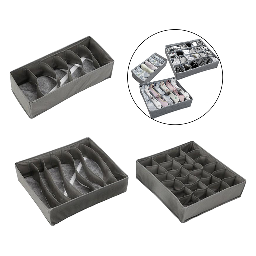3pcs/set Underwear Organizer Thicken Divider Dresser Breathable for Bras Socks Ties Underwear Underpants