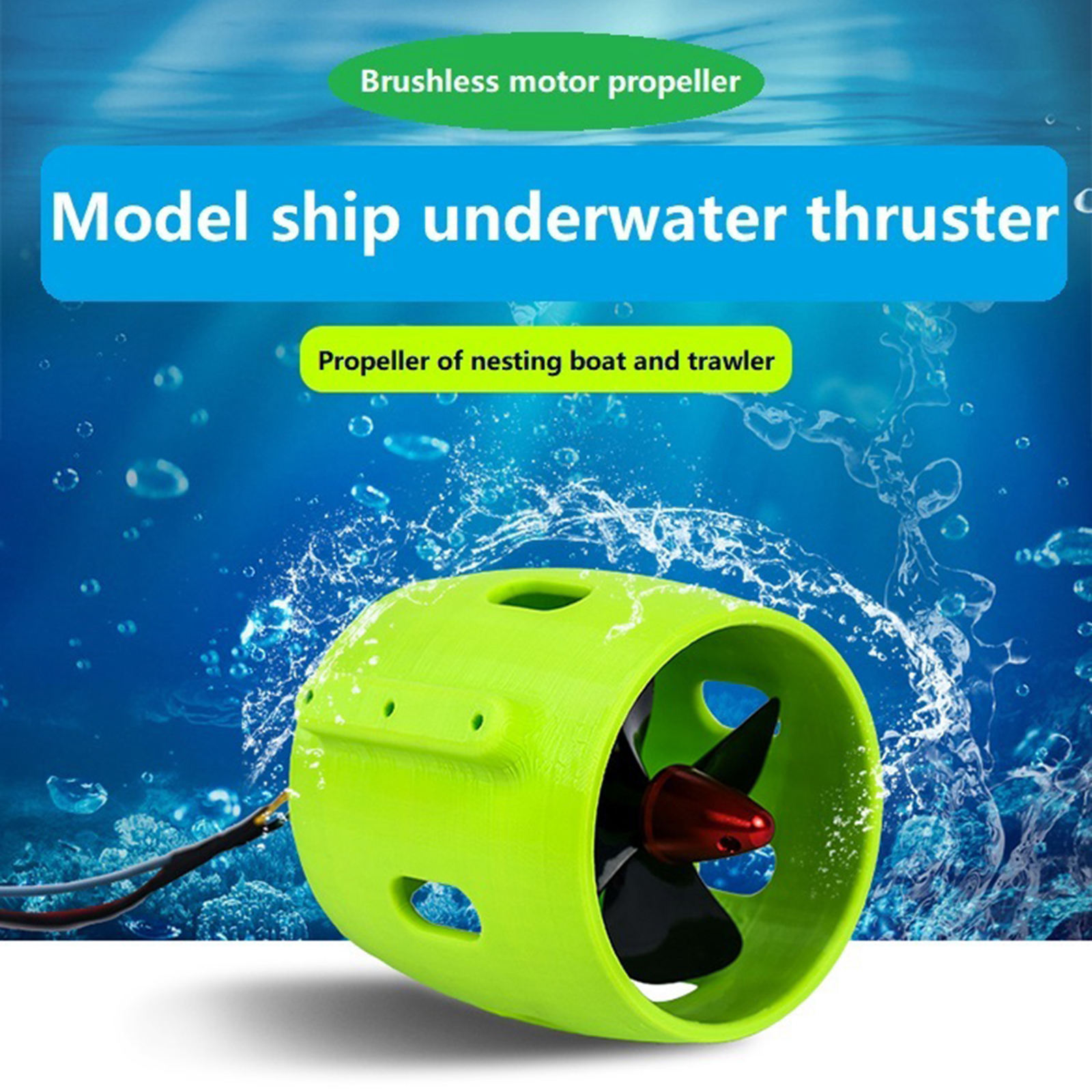 DC 12V 24V Waterproof RC Boat Underwater Propeller Motor Engine Thruster Engine Ship Model