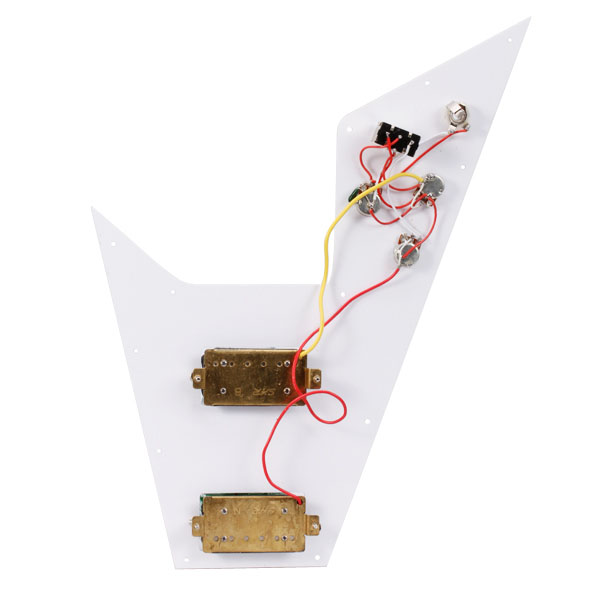 White 3 Ply Loaded Prewired Pickguard for   Guitar