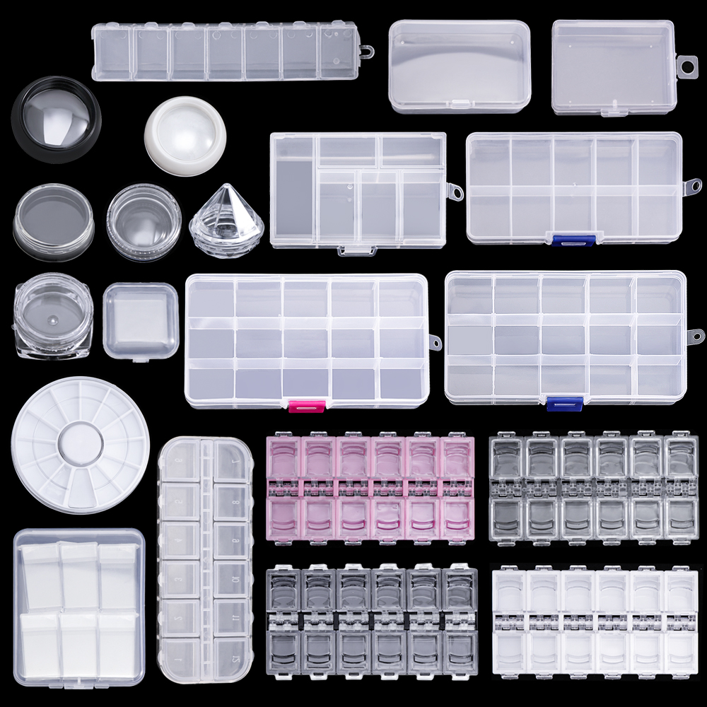 Best of 1Pcs Transparent Nail Art Empty Storage Case Box Rhinestones Gems DIY Jewelry Accessories Plastic Organizer Box Manicure Tool Reviews & Tips