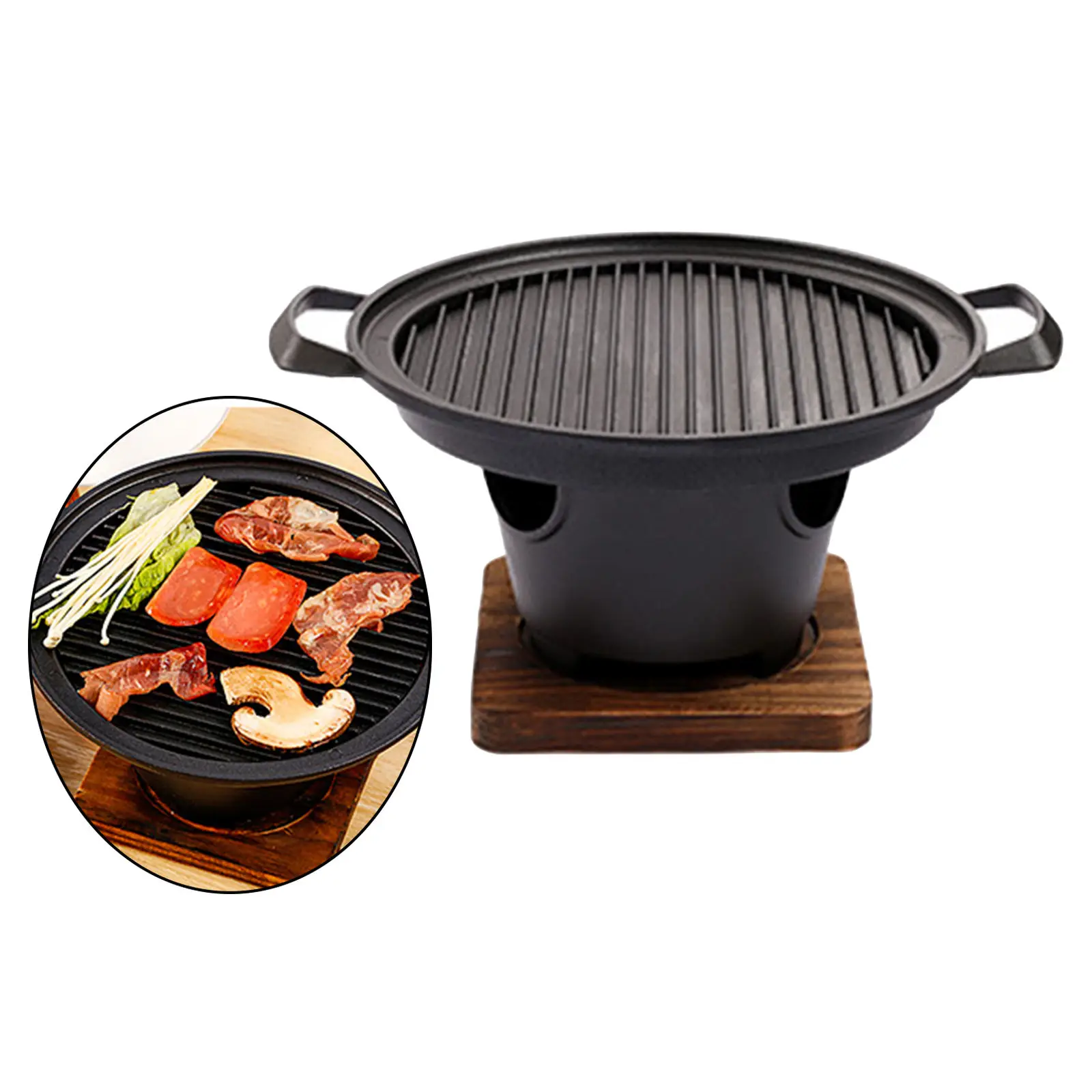BBQ Grill BBQ Oven Plate Alcohol Stove Lightweight Triangular Furnace Table Grill Charcoal Grill Outdoor Cooker Tools