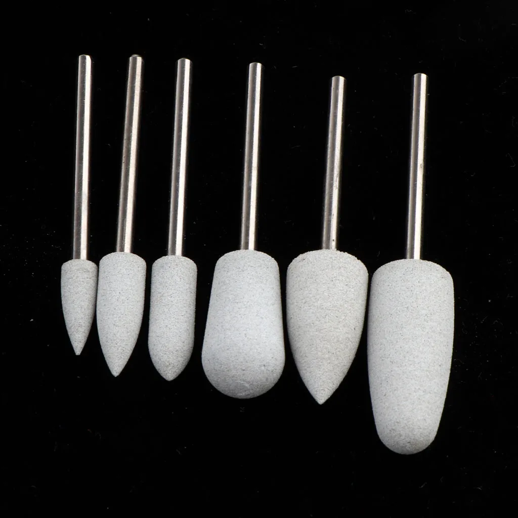 6 Pcs 3/32inch Nail Drill Bits Colored for Electric Manicure Pedicure Machine Nail Art Accessories