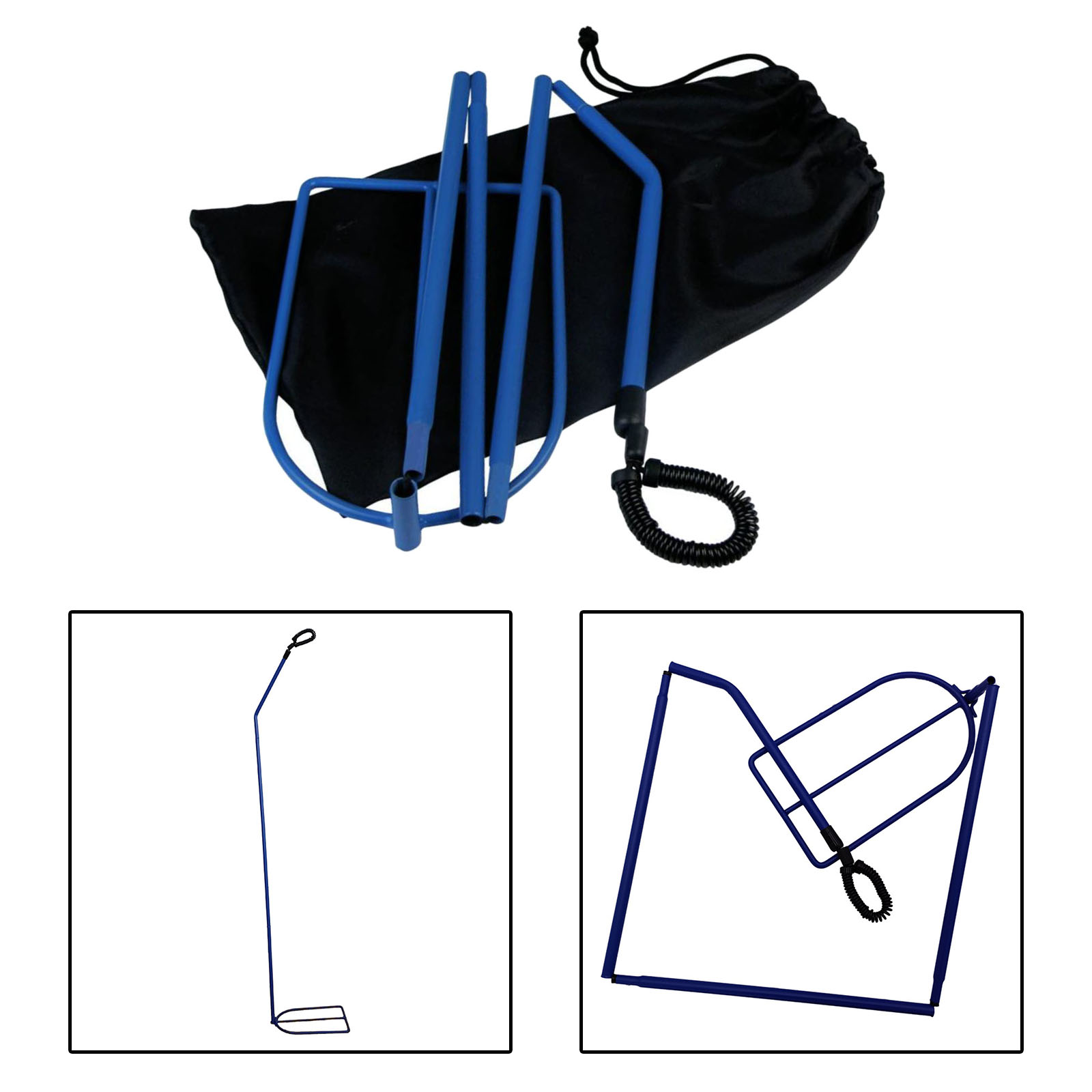 Cpap Hose Tube Holder Eliminate Tangles For Health Healthcare Compact Design Collapsible Portable Blue