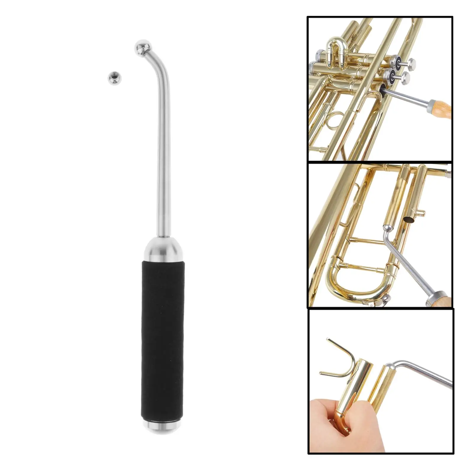 Trumpet Elbow Repair Handle Tools with Metal 2 Balls Accessories Parts Trumpet Maintenance Care for Trumpet French Horn