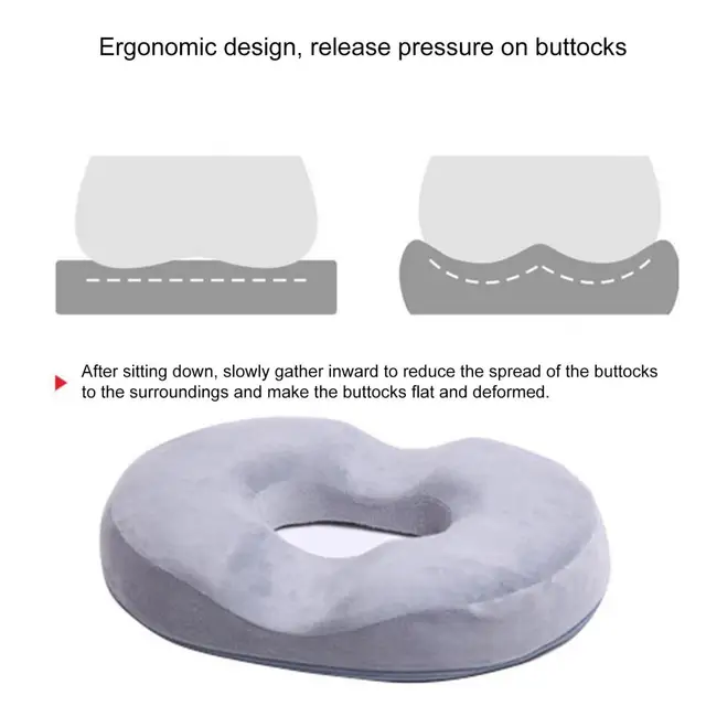 Donut Pillow Tailbone Hemorrhoid Cushion, Memory Foam Seat Cushion Pain  Relief for Sores, Prostate, Coccyx, Sciatica, Pregnancy - AliExpress