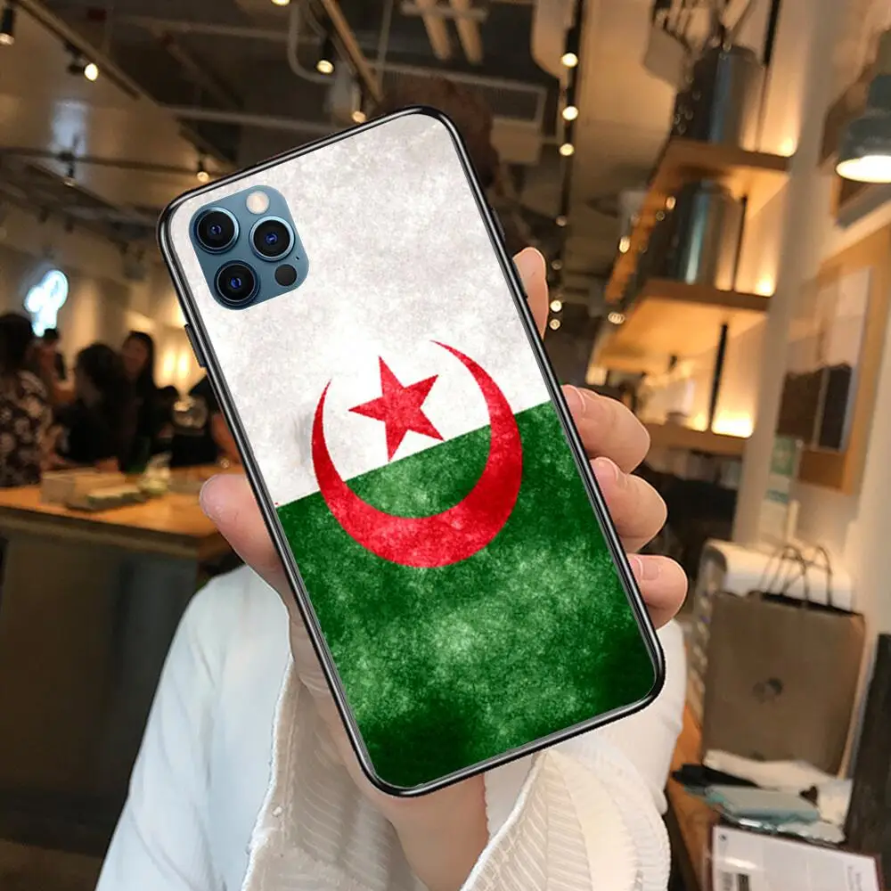 iphone 12 mini  case Algeria Flag Phone Cases For iphone 12 Pro Max case 11Pro Max 8PLUS 7PLUS 6S iphone XR X XS  mini mobile cell funda case iphone mini 12