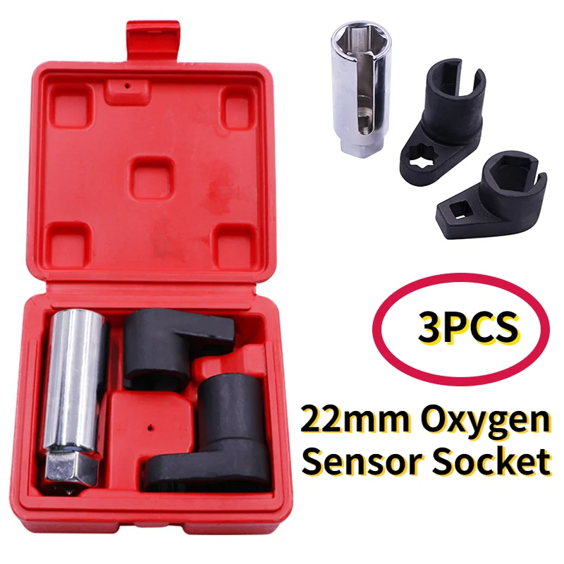 1x Car Autos Oxygen Sensor 6 Point Socket Wrench O2 Tool Remover Installer Set 