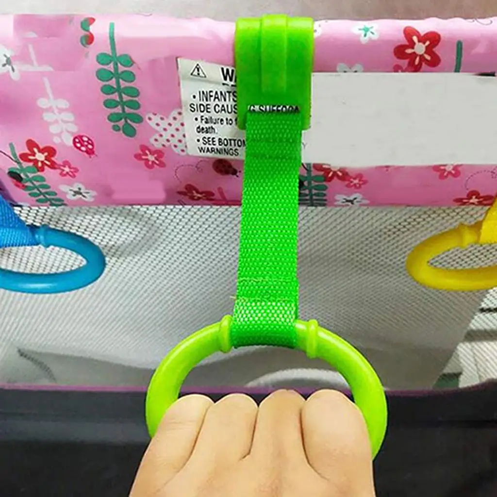 Baby Crib , Plastic Cradle Rings Help Baby Get Up Balance Training