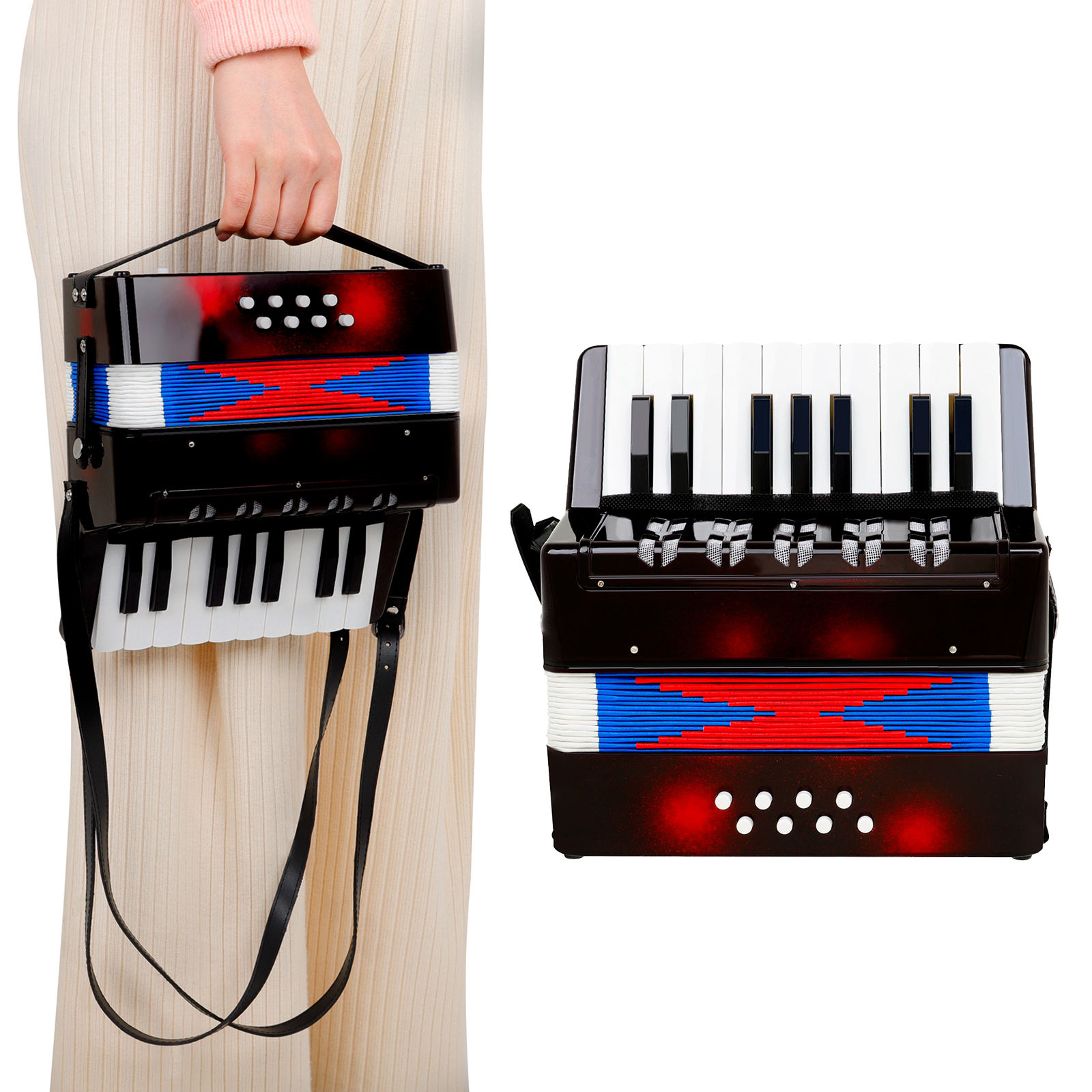 Small Accordion Children's Musical Instrument Toy for Beginner Students