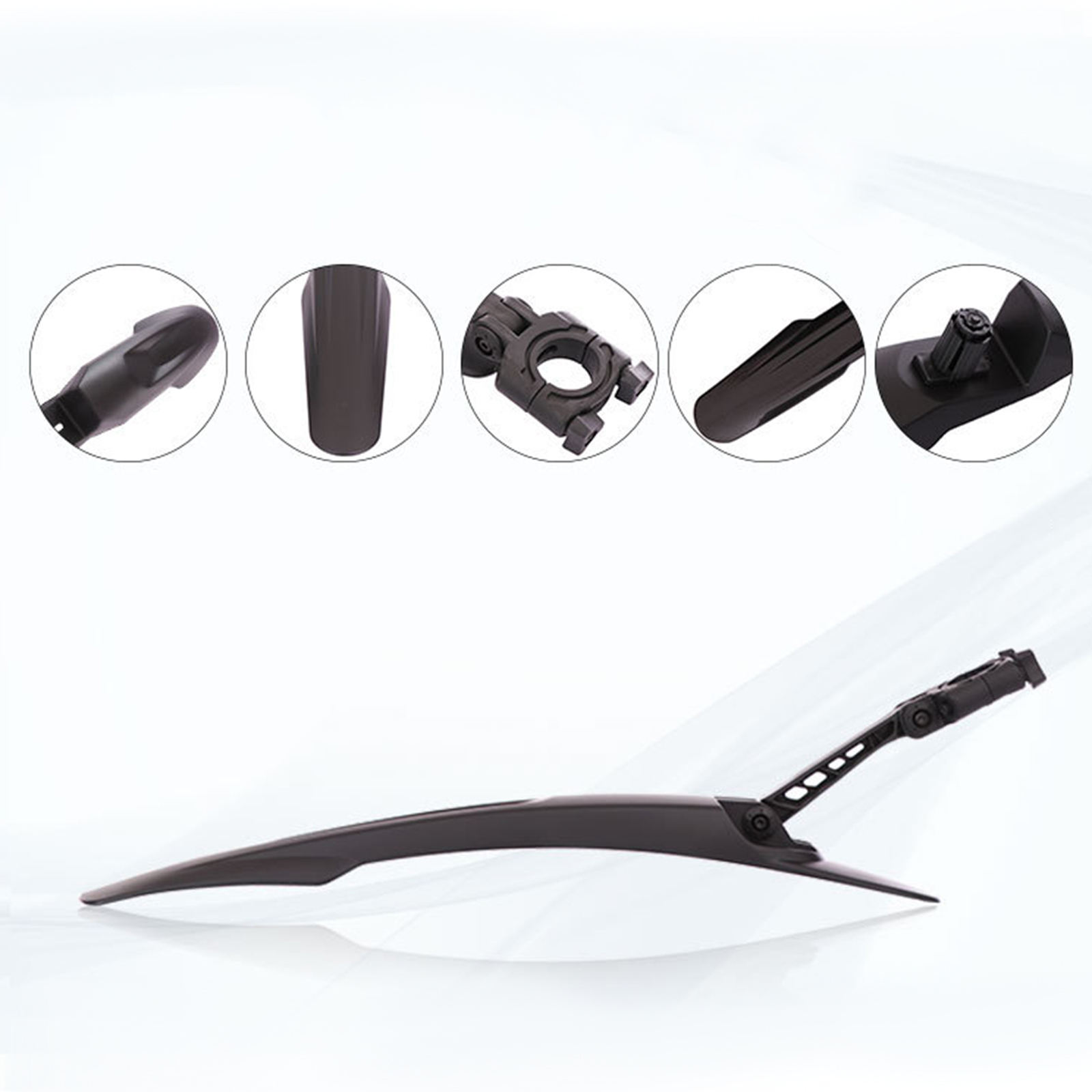 Bike Mud Guard Mudguards Mountain Bicycle Front Rear Adjustable Mudflap for Road BMX