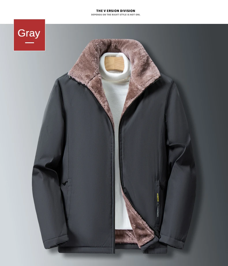 long parka coat Middle-Aged and Elderly Men's Fleece Padded Jacket with High Quality Fabrics In Autumn and Winter To Keep Warm goose coat