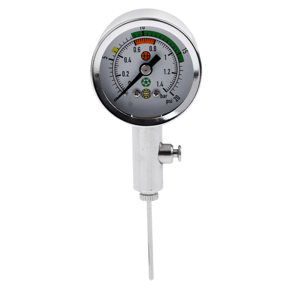 Ball Pressure Gauge Heavy Duty Metal Made,Test and Adjust the Pressure for