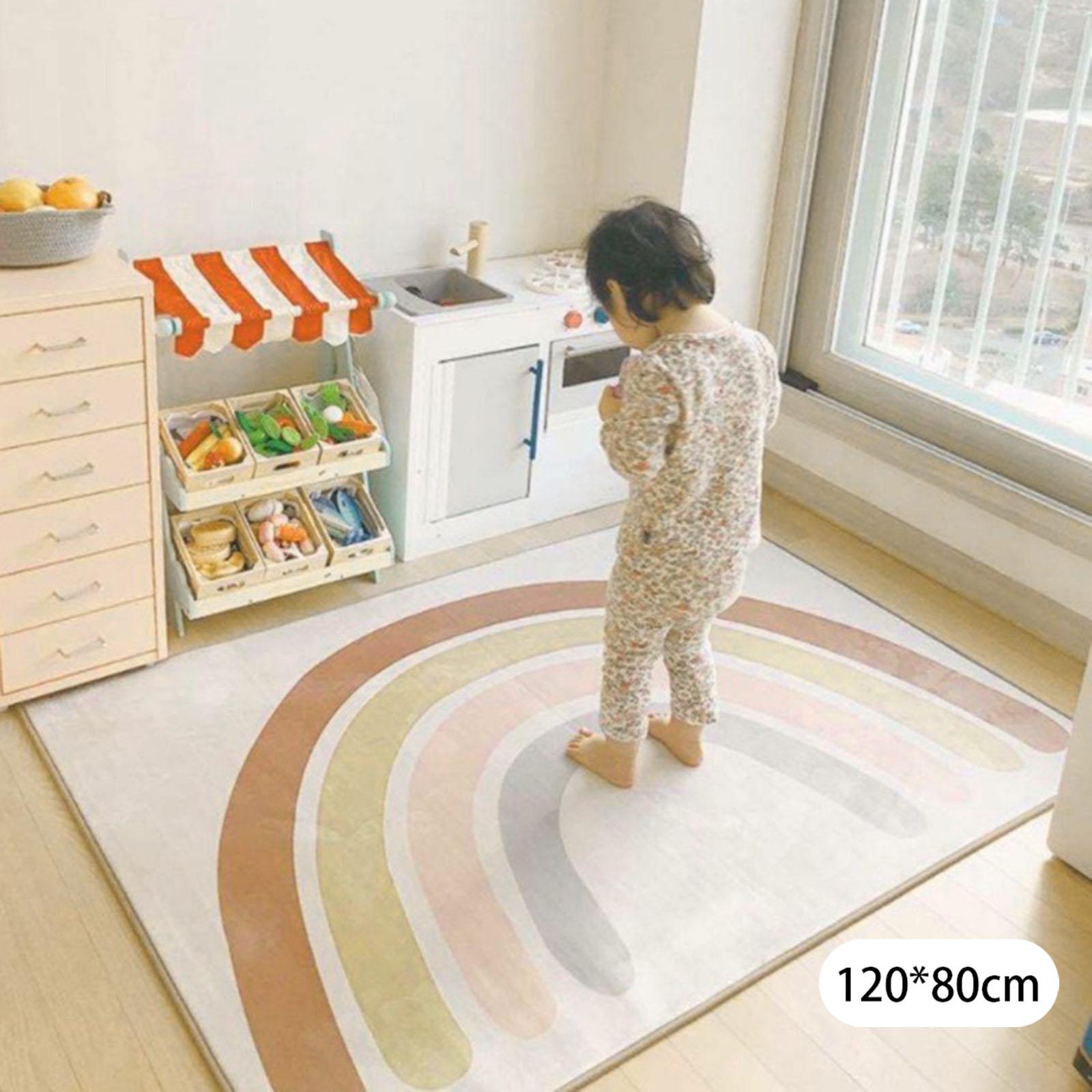 Non-Slide Rainbow Kids Carpet, Floor Rug for Kids Room Kindergarten Nursery Infant
