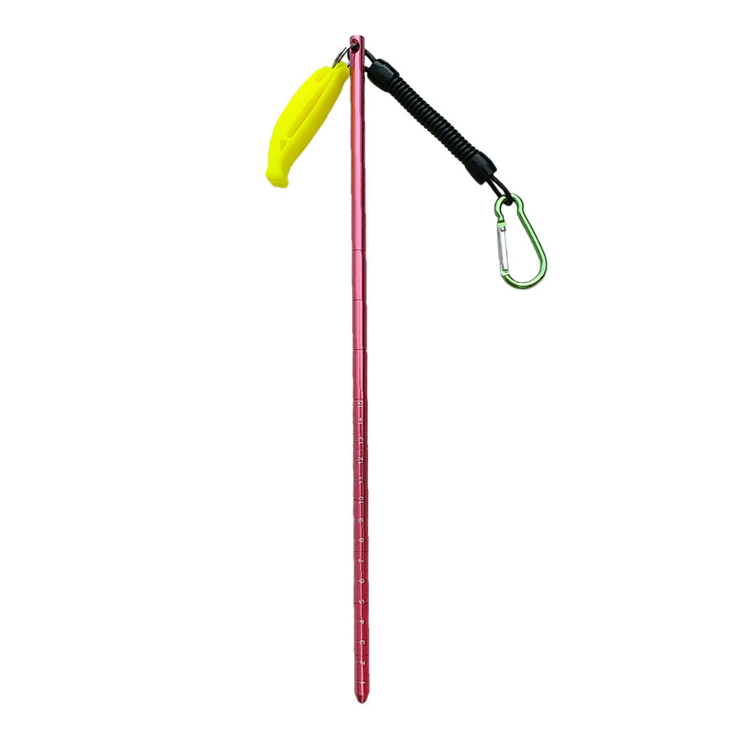 Aluminum reef stick 34cm diver pointer with spiral cable for diving, snorkeling,